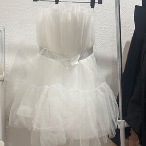 Elegant White Tulle Dress